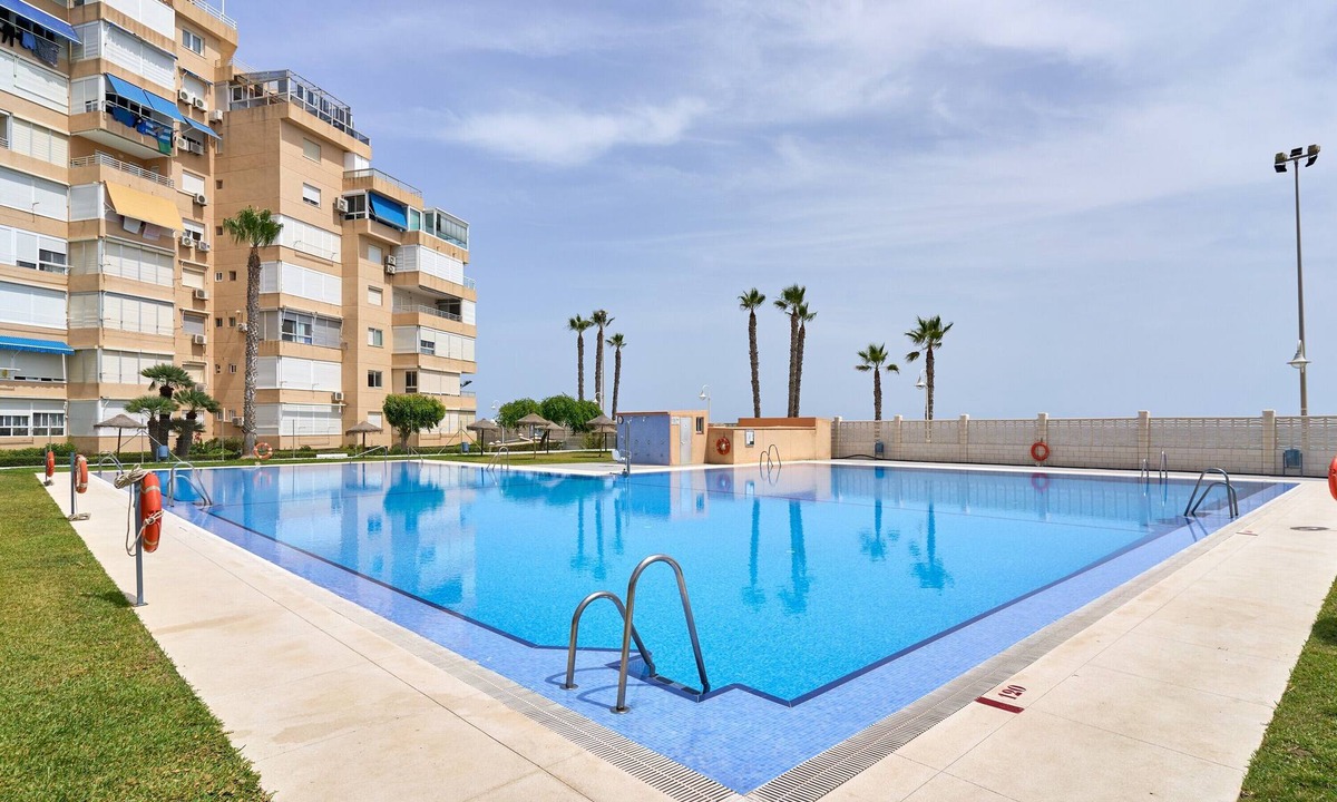 Mezquitilla Apartment | ‘Algarrobo Costa Sun-sat’ Studio with Shared Pool, Garden & Air Conditioning