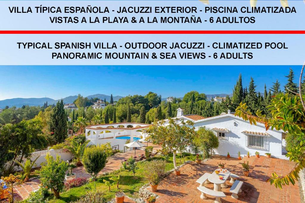 Frigiliana Villa | Private Heated Pool, Jacuzzi & 1225m2 garden in Villa Cipreses