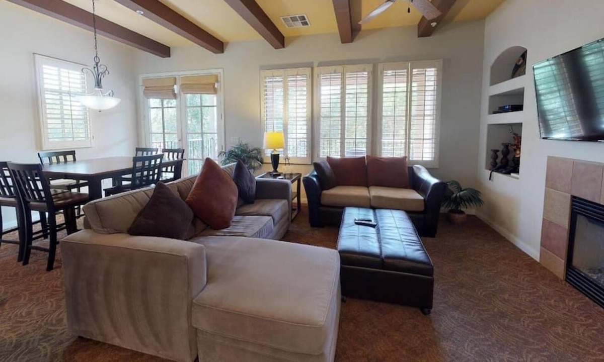 La Quinta Villa | Upstairs Two Bedroom Legacy Villa Steps from the Pool on a Secluded Greenbelt