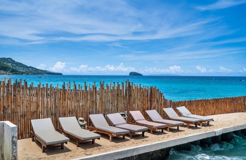 Candi Dasa Apartment | 1BR Beachfront Room with Balcony | The Village of Angels Resort
