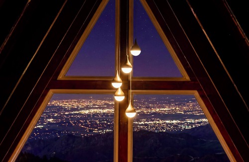 Running Springs Cabin | A-Frame in the Sky - RIM of the World Views! Sauna & Spa