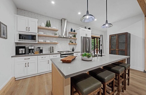 Idyllwild Cabin | Absolute best location plus; Luxurious just remodeled ranch style vacation home located .03 mile to Idyllwild shops and restaurants. Listen to strawberry creek while soaking in our new 8 person jacuzzi. Completely Remodeled/Gated Modern Mountain H