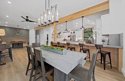 Idyllwild Cabin | Absolute best location plus; Luxurious just remodeled ranch style vacation home located .03 mile to Idyllwild shops and restaurants. Listen to strawberry creek while soaking in our new 8 person jacuzzi. Completely Remodeled/Gated Modern Mountain H