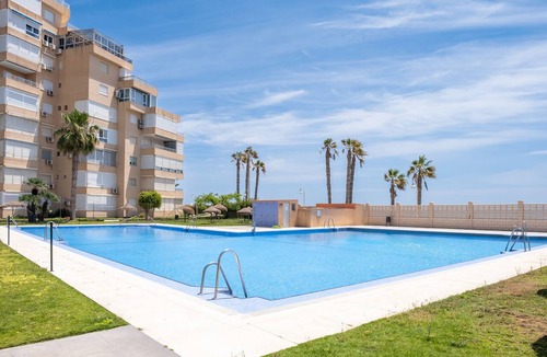 Mezquitilla Apartment | Apartment 'Las Terrazas Primera Línea de Playa' with Sea View, Wi-Fi and Air Conditioning