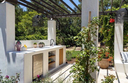 Golden Quadrangle House | Beautiful Montecito Estate with magical gardens- Renovated in 2025