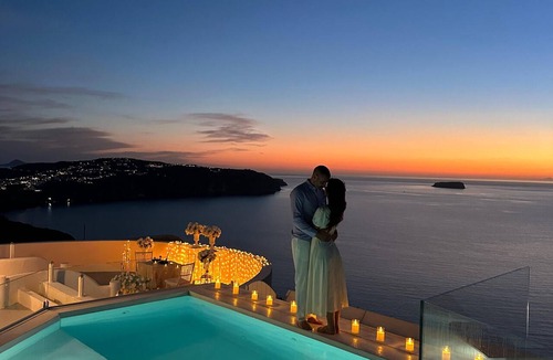 Megalochori Villa | Caldera View Private Villa with Private Pool/Heated Jacuzzi/Amazing Sunset