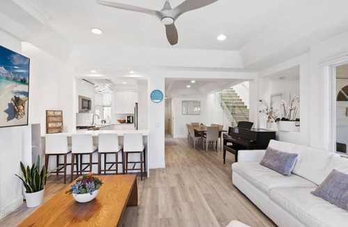 Balboa Island House | Large home at Center of Island, water views, garage, fire pit, dock, AC, linens