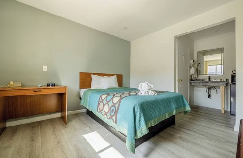 Barstow Hotel | Pet-Friendly Junior Room Queen Bed w/Retro Atmosphere - Enjoy 66 Route Charm
