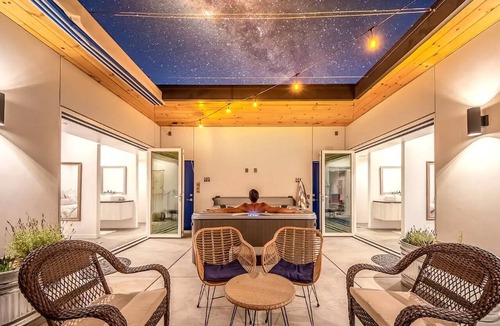 Yucca Valley Villa | Stunning Yucca Valley Rental with a Hot Tub for Glamping in California