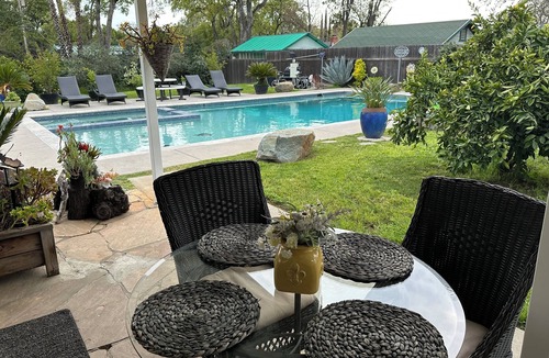 Citrus Heights House | The Garden Cottage House with stunning large pool/jacuzzi, baby grand piano