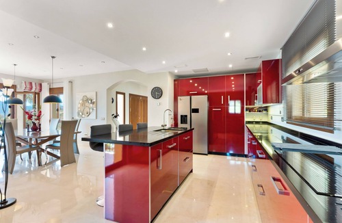 Mijas Villa | Ultra-Luxury Family Home: Breathtaking Views, Retro Cinema & Americana diner.