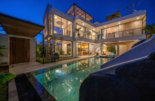 Beraban Villa | Villa Lumira - Breathtaking 4BR with Water Slide & Rice Field Views