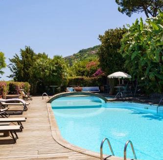 Ischia Ponte Villa | Villa Massimo Cartaromana with wide pool and view on the Castle