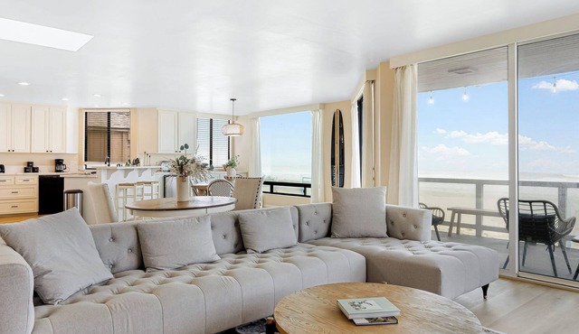 Beachfront Home w/Ocean Views Right on Mission Beach Belmont by Avantstay