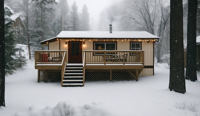 Charming 2-bedroom cabin in Green Valley Lake with AC, WiFi