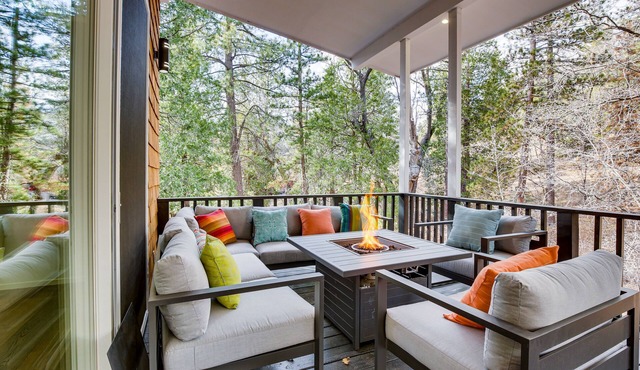 Decks + Tree-Lined Views: Arrowbear Lake Cabin