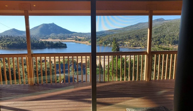 Enjoy the spectacular views from the balcony and cabin at this mountain location