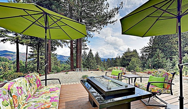 Mountain-view marvel with serene outdoor living space