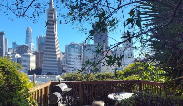 North Beach-Telegraph Hill apartment with view, private garden and deck!