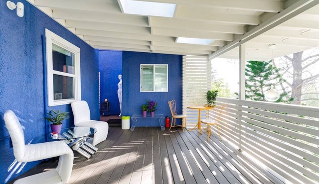 Private Pop-Art Pad, Two-Story, Two Balconies with Park View in Silver Lake