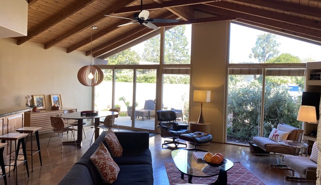 Single story, red tile roof condo walking distance to the Mission and San Roque