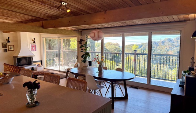 Spacious Hillside Mid-century Designer Home with Views