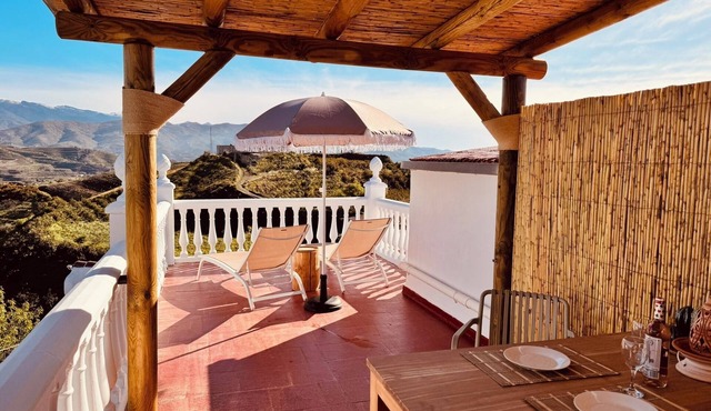 Spacious studio with private terrace and panoramic views at Casa Bambú
