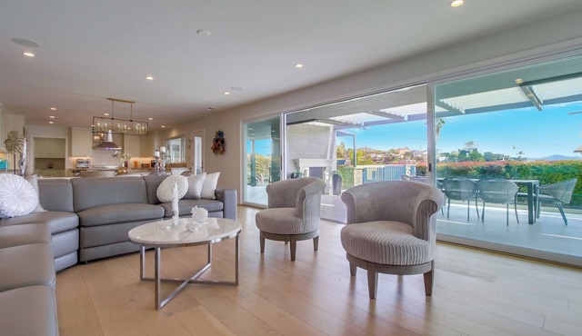 Stunning Bay view property with roof deck and outdoor kitchen.