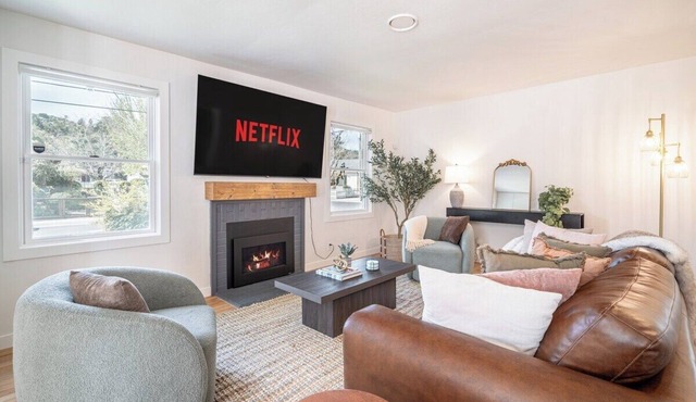 Walkable Modern Elegance, Quiet & Fun Backyard in Mill Valley
