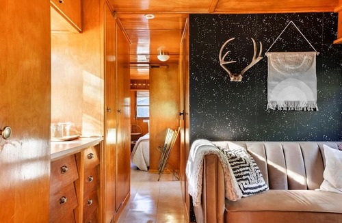 Arroyo Grande Apartment | The Spartan is a fun 1950's vintage trailer under oak trees overlooking a 1 acre organic farm!